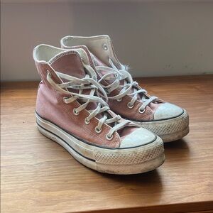 Converse Dusty Pink High-Top Sneakers